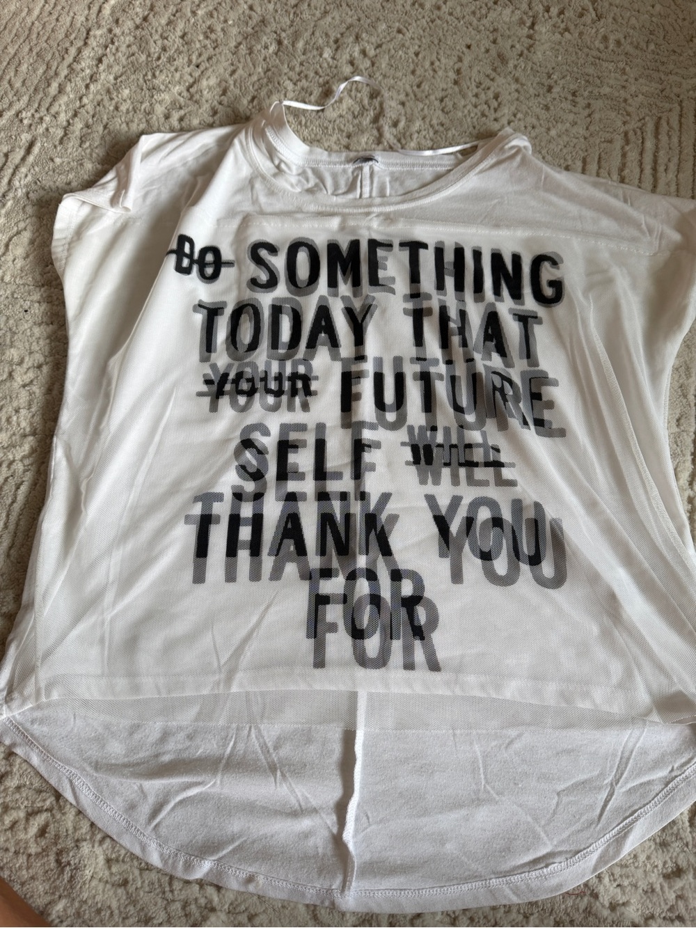 Women’s White Short-Sleeve Motivational Graphic Tee
